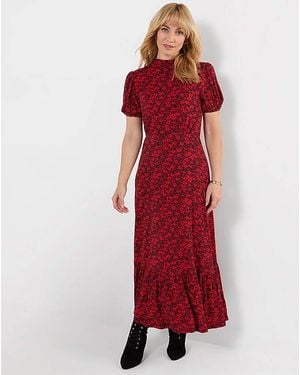 Joe Browns High Neck Jersey Maxi Dress - Red