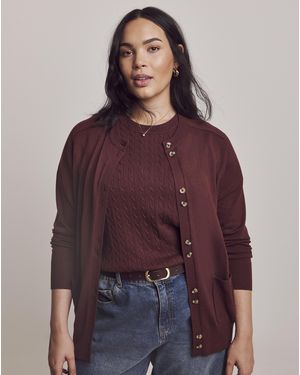 Julipa Cable Cardigan And Jumper Set - Brown