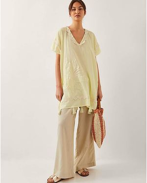 Monsoon Suzie Tassel Kaftan Cover Up - Natural