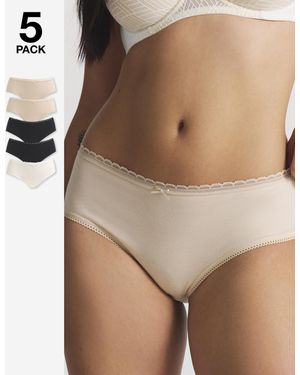 DORINA Naomi 5 Pack Hipster Knicker - Brown