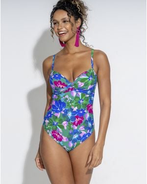 Pour Moi Free Spirit Underwired Swimsuit - Green