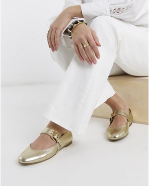 Simply Be Mary Jane Ballerinas Extra Wide Fit - White