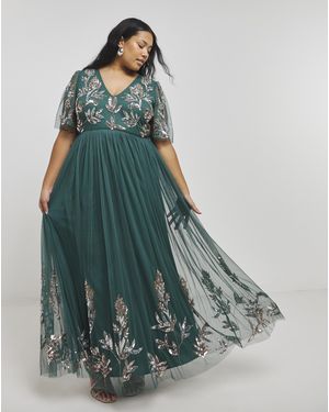 Maya Curve Maya Embellished Maxi Dress - Blue