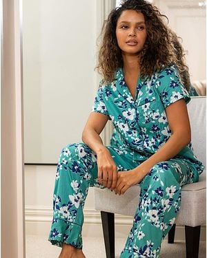 Pour Moi Pour Moi Cotton Satin Pj Set - Blue