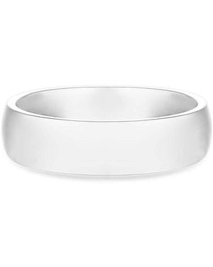 Simply Silver by Jon Richard Simply Wedding Band Sized Ring - White