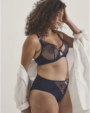 Pretty Secrets Embroidery Brief - Brown
