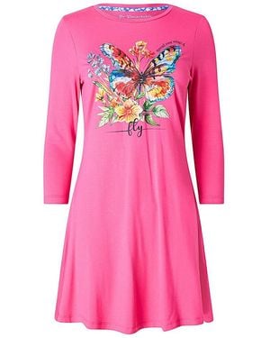 Joe Browns Jb Beautiful Butterfly Graphic Tunic Top - Pink