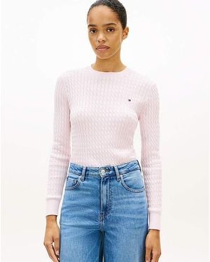 Tommy Hilfiger Cable Knit Jumper - White