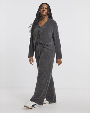 Simply Be Fluffy Jogger - Grey