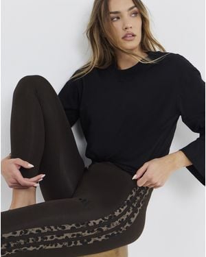 adidas 3 Stripe Legging - Black
