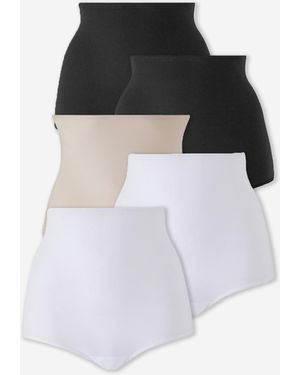 Pretty Secrets 5 Pack Comfort Shorts - Natural