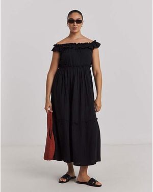 Beach To Beach Cheesecloth Maxi Beach Dress - Blue