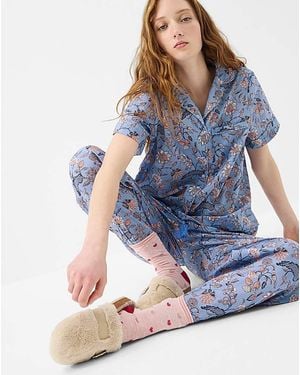 Accessorize Floral Print Pyjamas Set - Blue