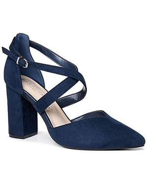 Paradox London Gwendolyn Wide Fit Shoes - Blue