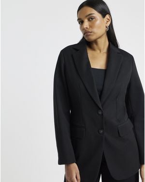 Simply Be Sculpting Cinch Waist Blazer - Black