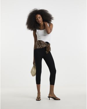 Simply Be Jersey Cropped Legging - Black