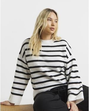 Simply Be Crew Neck Jumper - White