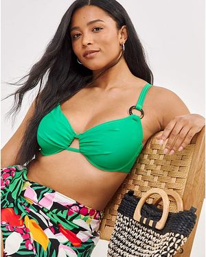 Simply Be Underwired Bikini Top - Green