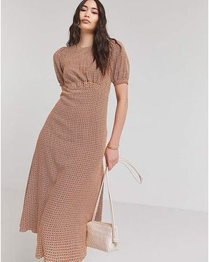 Nobody's Child Bonnie Geo Midi Dress - Brown