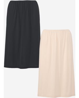 Simply Be 2 Pack 27In Half Slip - White