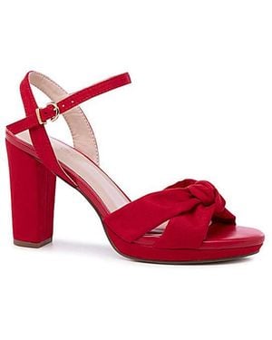 Paradox London Lani Platform Sandals - Red