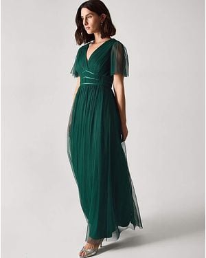 Monsoon Short Sleeve Bridesmaid Dress - Green