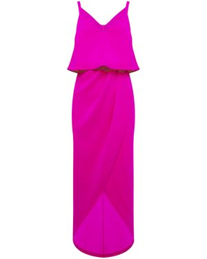 Joanna Hope Overlay Midi Dress - Pink