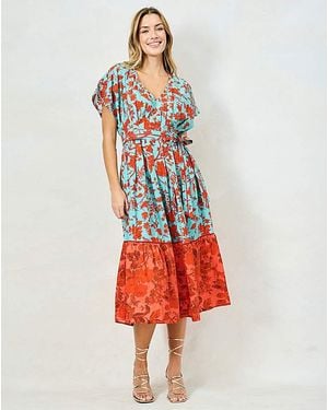 Simply Be Hope & Ivy Marium Pleated Midaxi Dress - Red