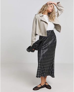 Simply Be Satin Midaxi Skirt - Grey