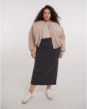 Simply Be Oversized Bomber Jacket - Black