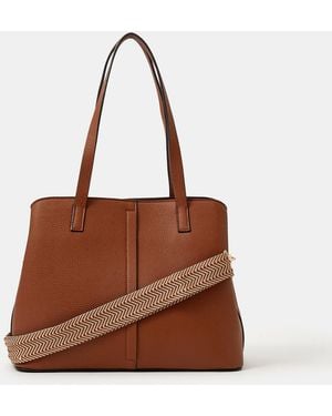 Accessorize Webbing Strap Shoulder Bag - Brown