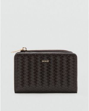 Mango Braided Small Purse - Black