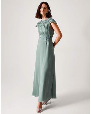 Monsoon Lace Chiffon Bridesmaid Dress - Green