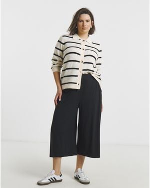 Simply Be V/E Wide Leg Culottes - White