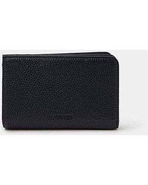 Accessorize Faux Leather Zip Purse - Black