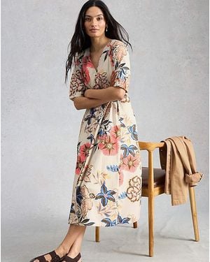 White Stuff Kate Button Through Dress - Multicolour