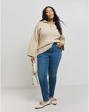 Wrangler High Rise Skinny Jeans - Blue