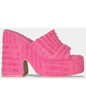 Public Desire Wavez Wide Fit Mules - Pink