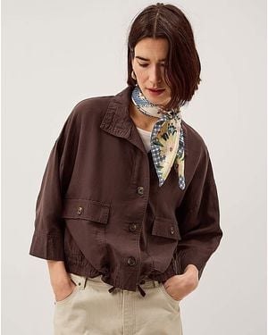 Monsoon Marie Linen Blend Jacket - Brown