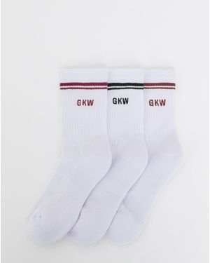 Gym King Tipping Crew Socks 3 Pack - White