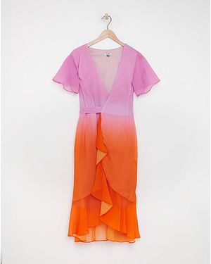 Chi Chi London Wrap Midi Dress - Pink