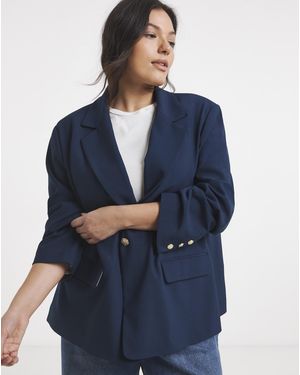 Simply Be Oversized Blazer - Blue