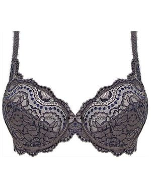 Playtex Flower Lace Full Cup Wired Bra - Black