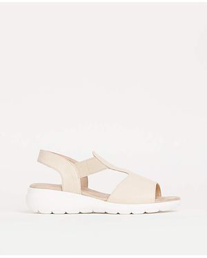 Cushion Walk Elastic Sandal E Fit - Natural