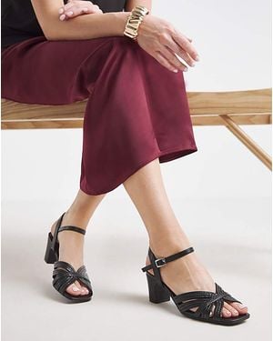 JD Williams Strappy Block Heel Sandal Ex Wide - Red