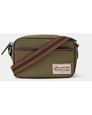 Accessorize Canvas Crossbody Bag - Brown