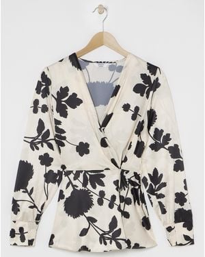 Joanna Hope Printed Satin Blouse - Multicolour