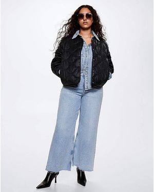 Mango Ultralight Button Down Jacket - Blue