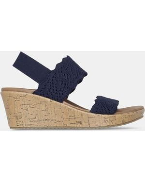 Skechers Wedge Sandalsd Fit - Blue