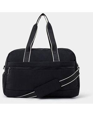 Accessorize Large Nylon Weekend Bag - Black